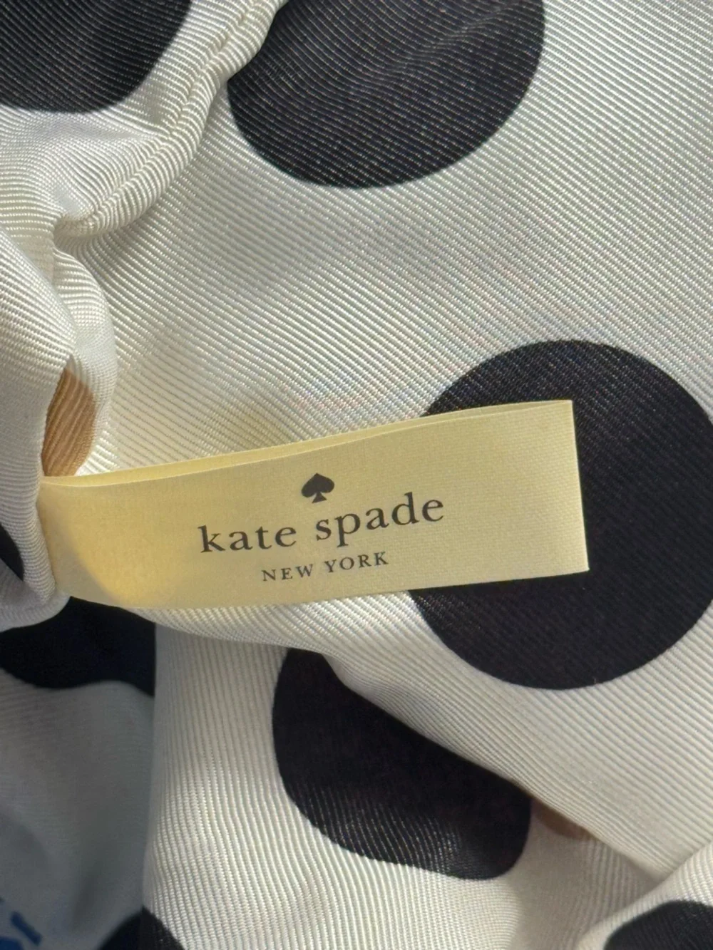 Kate Spade Grove Court Blaine Black Cream Pebbled Leather Purse/Bag/Tote/Satchel
